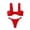 Red, variant on Women's Bikini Set High Waist One Shoulder Soft Material Ideal For Vacation And Travel Premium Premium Pink M