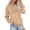 Khaki, variant on Otntypg Lightweight Hoodie Tops for Women Fall Casual Ruched Pleated Long Sleeve Hooded Pullover Sweatshirts Loose Fit Basic Athletic Hoodies Outwear Coat Wine XXL