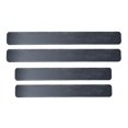 thumbnail image 2 of 4 Pieces / Set 3 Fiber Car Door Plate Sill Threshold Protective Panel Sticker - Black, 2 of 10