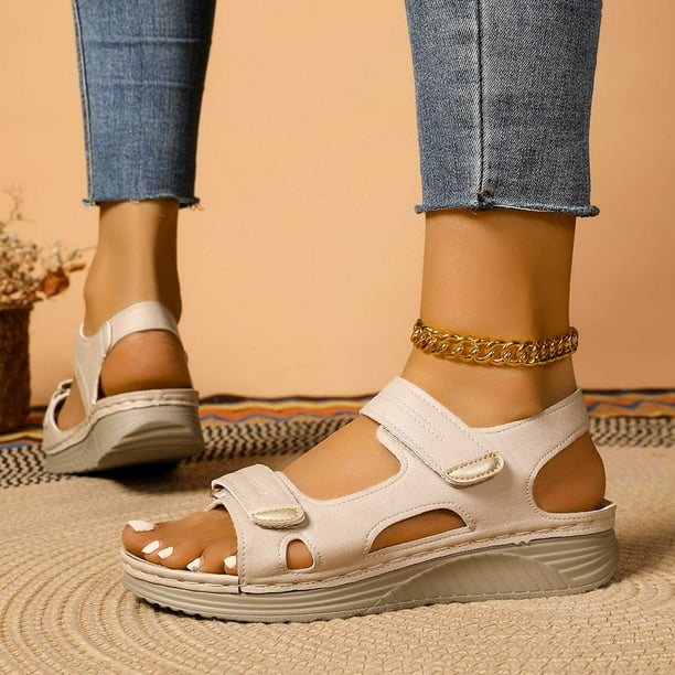 WILLBEST Sandalias De Plataforma Para Mujer, De Verano, Con Decoración De Fresas, Informales, Con Punta Abierta, Planas, Suaves Y Transpirables