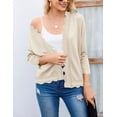 thumbnail image 2 of Women's V Neck Button Down Knitwear Long Sleeve Soft Basic Knit Cardigan Sweater, 2 of 5