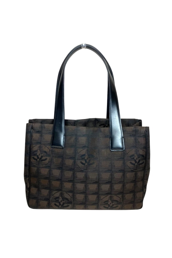 Pre-Owned Chanel PM Tote Bag, New Travel Line, Canvas and Leather