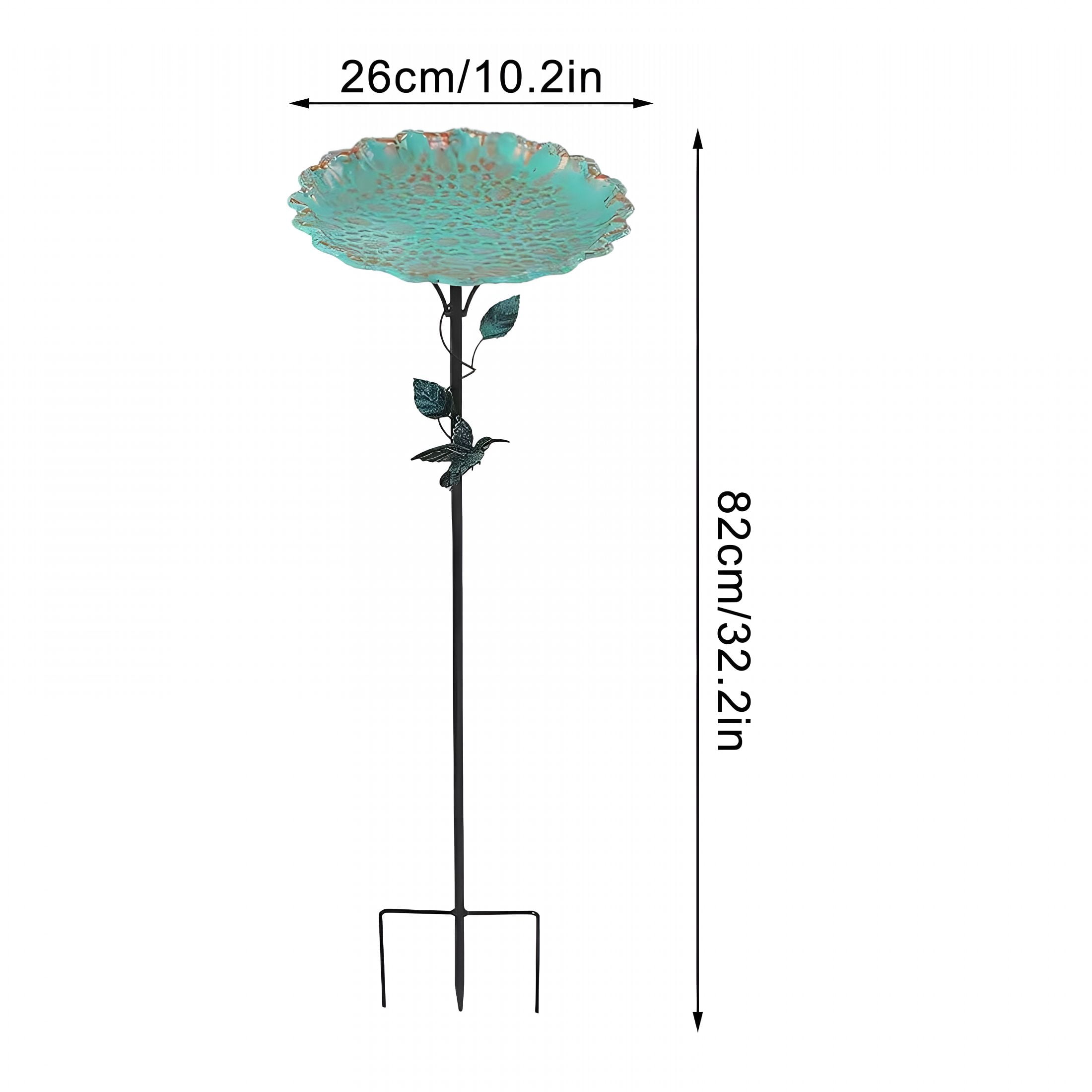 ACDANC Vintage Iron Bird Bath for Garden, 82Cm Large Outdoor Water Bowl for Wild Birds, Antique Standing Birdbath Garden Decoration for Patio Lawn Yard Bird Baths for Outdoors