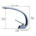 thumbnail image 4 of Chrome Bathroom Faucet,Faucet for Bathroom Sink,Single Hole Bathroom Faucet Modern Single Handle Vanity Basin Faucet,Chrome Brass Bath Faucets Bathroom Sink Faucets, 4 of 6
