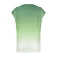 thumbnail image 4 of BRGZLK Girls Short Sleeve T-Shirts Spring Summer Fashion Gradient Printed Tee Children's Round Neck School Blouse Tops Green 11-12 Years, 4 of 6