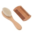 thumbnail image 3 of Cepillo Para El Cabello Para Recién Nacidos, Cepillo Para El Cabello Para Bebés Peine De Madera Suave Y Práctico De Doble Cara Para Regalos ANGGREK Otros, 3 of 8