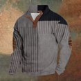thumbnail image 2 of successthop Vintage Sweatshirt Men Plus Size Button Long Sleeve Tops Pullover Sweaters Color Block Print Fall Clothes, 2 of 3