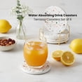 thumbnail image 6 of ACDANC Terrazzo Drink Absorbent Coasters with Holder Set of 6,Ceramic Coaster for Drinks,Coffee Table Decor,Water Absorbing Stone Coaster for Drinks (Marble), 6 of 7