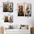 thumbnail image 4 of Designart "Hoist the Jolly Roger!" Pirate Framed Wall Art Set Of 2 - Orange People Framed Canvas Set For Living Room Decor, 4 of 7