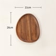 thumbnail image 2 of Oval Wooden Tray Dinner Plates Kitchen Tableware for Party Snacks Dried Fruits, 2 of 9