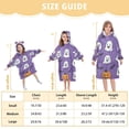 thumbnail image 4 of FORMRS Wearable Blanket Hoodie with Sleeves for Kids Cozy Flannel Sweatshirt, Halloween Ghosts Purple, 4 of 7