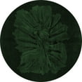 thumbnail image 1 of Ahgly Company Indoor Round Abstract Emerald Green Modern Area Rugs, 7' Round, 1 of 4