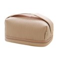 thumbnail image 1 of Cosmetic Bag Double Layer Smooth Zipper Solid Color Multipurpose Large Capacity Toiletry Bag Makeup Organizer for Outdoor, 1 of 11