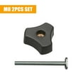 thumbnail image 2 of M8 T-Slot Slider T-Track Jig Screw Fixture Rail Accessories Woodworking Tool M8 Nut Handle +T Screw, 2 of 9