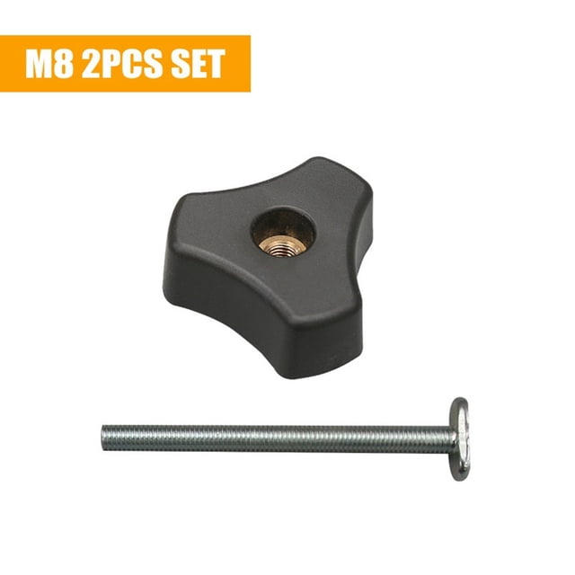 M8 T-Slot Slider T-Track Jig Screw Fixture Rail Accessories Woodworking Tool M8 Nut Handle +T Screw
