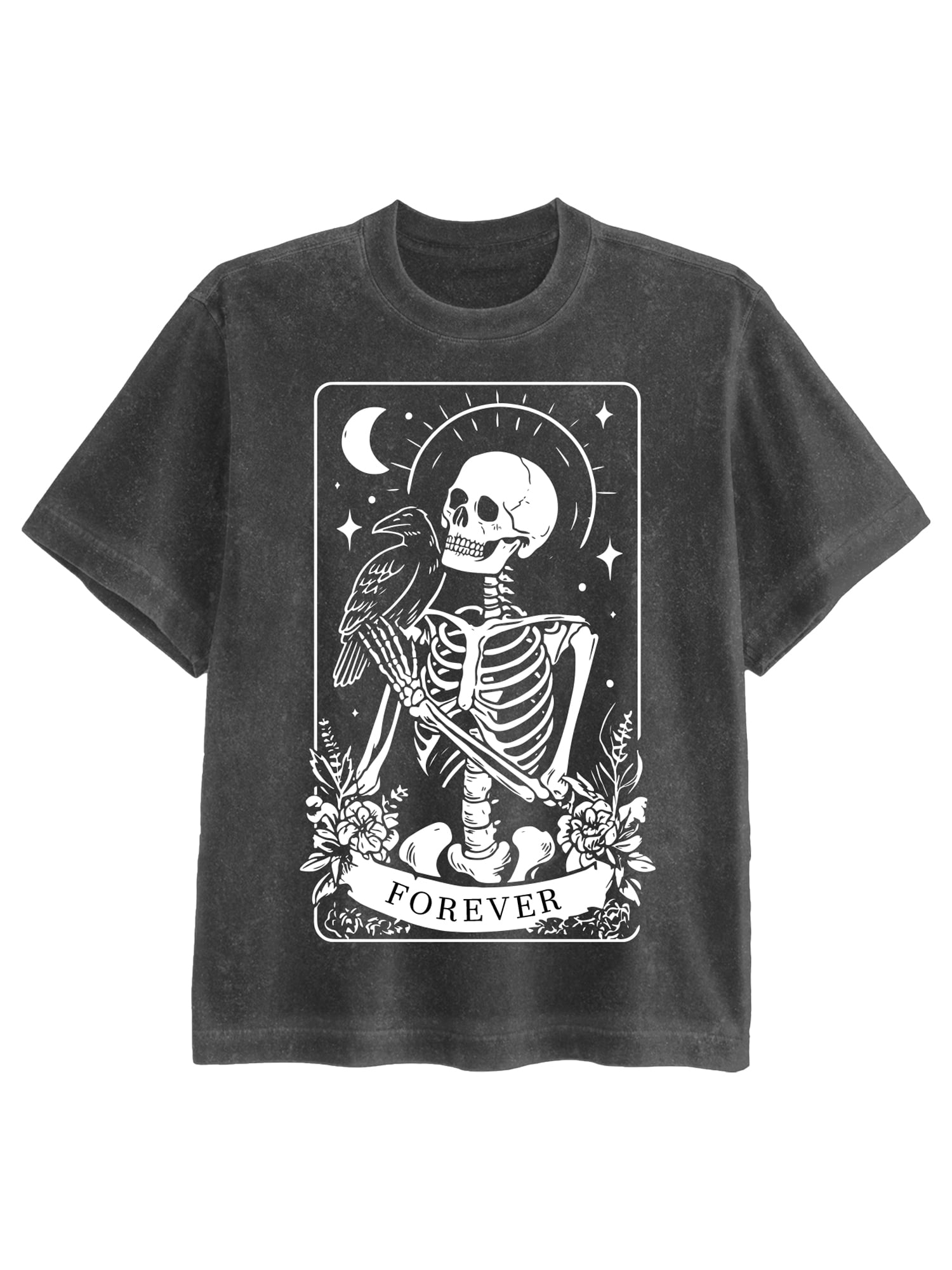Halloween Boxy Fit Spooky Skeleton Forever Graphic Tee Shirt, Men's Sizes XS-4XLT