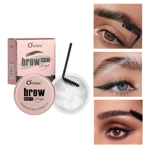 Crema para peinar cejas con rímel, jabón incoloro para peinar cejas, crema estereoscópica natural para cejas, gel para peinar cejas, 8 g, crema para pestañas