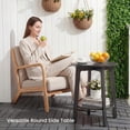 thumbnail image 3 of CONCETTA Bedside Nightstand, 2-Tier Round Side Table with Tapered Legs, Small End Table for Bedroom, Gray, 3 of 7
