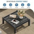 thumbnail image 6 of SERWALL HDPE 8 Pieces Patio Furniture Set, All-Weather Outdoor Sectional Sofa Couch Set, Patio Conversation Set with Coffee Table, Ottomans & Cushions, Grey/Khaki, 6 of 10