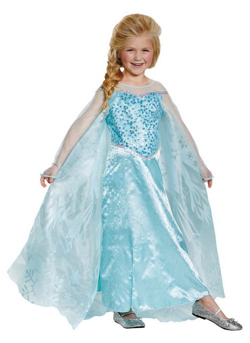 Disney Princess Frozen Elsa Costume Dress Girls Size XS 3T-4T Play Dress Up NWT 