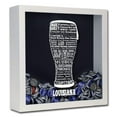 thumbnail image 3 of Torched Louisiana Beer Cap Shadow Box Wall Mount Decor 13"x13"x3" Gray, 3 of 8