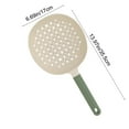 thumbnail image 3 of Kitchen Colander Long Handle, Plastic Mesh Strainer, Noodles and Dumpling Vegetable Spoon Filter, Ergonomic Lightweight Durable Kitchen Tool, Green Orange Pink Colors, 35.5x17x2.5cm, 3 of 7