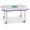 Gray/Purple, variant on Four Leaf Activity Table, Mobile - Freckled Gray/Purple/Gray