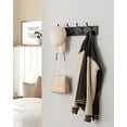 thumbnail image 3 of Wall-Mounted Coat Rack, Hook Rack, 4 Dual Metal Hooks, for Coats, Bags, Keys, in the Entryway, Bedroom, Living Room, White ULHR23WT, 3 of 14