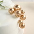 thumbnail image 2 of Efavormart 12 Pcs | Gold Faux Pearl Balls Cake Topper Picks, Foam Balloon Cupcake DIY Decor Supplies - Assorted Sizes, 2 of 11