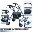 thumbnail image 7 of Yeshouse Lightweight Aluminum 2-in-1 Rollator Walker & Transport Chair, Dual Brake System, Removable Storage Bag, 7 of 7