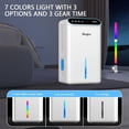 thumbnail image 5 of Dehumidifier for Home, 85 OZ Water , (800sq.ft) Small Dehumidifiers for Bathroom Bedroom Basement with Drain Hose, Auto Shut Off, 3 Gear Timer, Sleep Mode, 7 Colors LED Light, 5 of 6