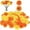 Multicolour, variant on CY5O5ee 20 Pieces Artificial Orange Flowers Heads DIY MarigoldFlower Wreath Garland for Festival Wedding Party Birthday Halloween Home Decorations