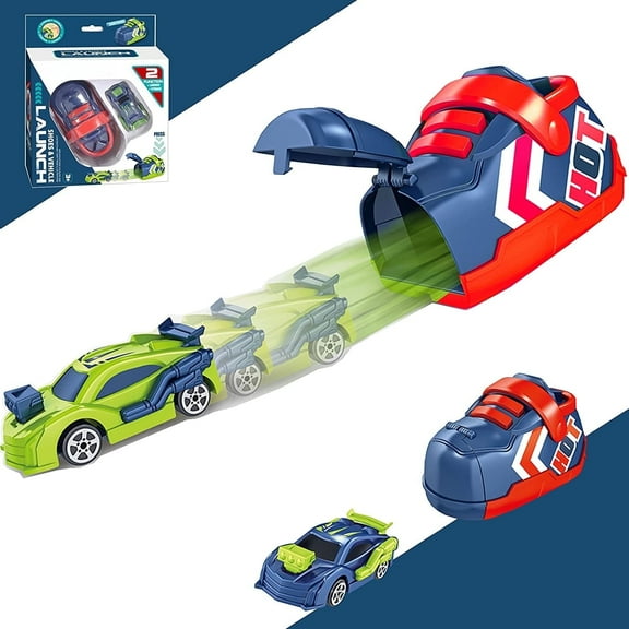 Toys for Boys 3-6 Years, Kids' Creative Ejection Car Toys, Baby Toys Shoe Cars, Toddler Toys for 3 Year Old Boy Girls Birthday (Red)