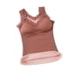 thumbnail image 1 of Sonducket Ropa interior cálida gruesa de encaje para mujer, lencería Sexy para mujer, diseño Simple, capa Base de Color sólido, chaleco, Tops Camisetas sin mangas Marrón 65-87.5 kg, 1 of 6