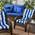 thumbnail image 6 of Cabana Blue Stripe Outdoor High Back Chair Cushion, 6 of 7