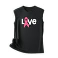 thumbnail image 5 of IROINNID Breast Cancer Tank for Women Breast Cancer Awareness Casual Sleeveless Printed Ladies Round Neck Blouses Tops T-Shirt,Black, 5 of 5