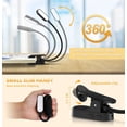 thumbnail image 5 of Lámpara de lectura con 16 LED, recargable por USB, con clip, 9 modos de brillo y 3 temperaturas de color, cuello flexible de 360°, ideal para cama, libro, luz de noche y mesita de noche., 5 of 5