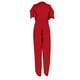 thumbnail image 5 of ICHUANYI Clearance Womens Fashion Wide Leg Pants Solid Short Sleeve V-Neck Tops Jumpsuits(Red, S) ICHUANYI WER2023081106850, 5 of 5