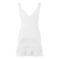 thumbnail image 5 of YTCAMLO Deep V Neck Midi Dresses for Women Formal Sleeveless Fishtail Bodycon Dress Mermaid Dress Ruffle Cocktail Party Dress, 5 of 7