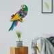 thumbnail image 3 of Decoración de pared con pájaros de hierro, pájaros coloridos, decoración colgante 3D, silueta de pájaro. cabeza verde a la izquierda, 3 of 8