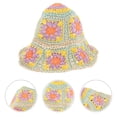 thumbnail image 3 of Sombrero de pescador tejido, sombrero de pescador decorativo, sombrero de verano, sombrero de protección solar para niña, 3 of 5