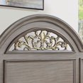 thumbnail image 3 of Majestic Formal Bedroom 1pc Eastern King Size Bed Gray Solid wood Furniture Posts Headboard FB Floral Pattern, 3 of 5