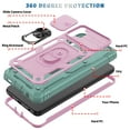 thumbnail image 3 of Dteck Samsung Galaxy A32 5G Case, Slide Camera Lens Protector Cover Magnetic Ring Holder Kickstand Rugged Shockproof Case for Samsung Galaxy A32 5G, Pink/Green, 3 of 11