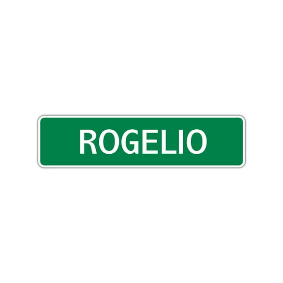Rogelio Boys Children Name Letter Printed Plaque Decoration Label Indoor Outdoor Unique Wall Novelty Aluminum Metal Sign 4"x13.5"