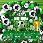 122PCS Soccer Birthday Party Decorations, Include Banner, Balloons, Tablecloth, Cake Toppers, Sport Soccer Theme Decor. $Home Decor, Etc.