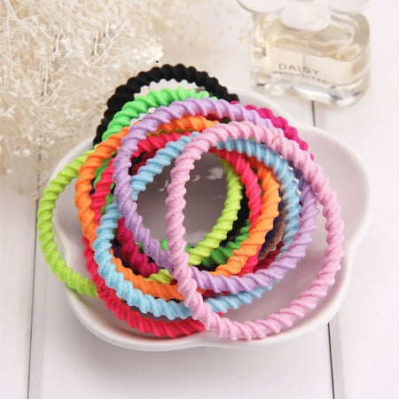 Coofit 100pcs Bebe Fille Cheveux Cravate Creative Couleur Unie Bande De Cheveux Elastique Queue De Cheval Titulaire Walmart Canada