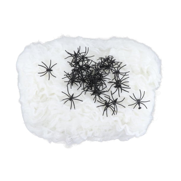 Decoración de Halloween con telarañas, telarañas espeluznantes, telarañas de Halloween con 60g 30 Arañas Falsas
