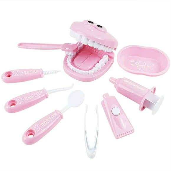 Trousse pour Dentistes, 17,5 cm X 14,5 cm 9 Pcs Jouet de Jeu d'Imitation en Plastique pour Docteur pour l'École