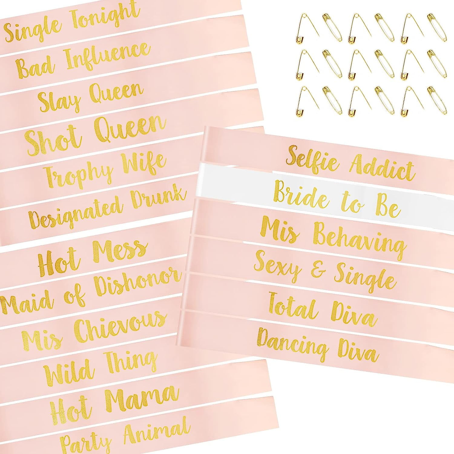 18 Pack Bachelorette Party Sashes, Bride Tribe Funny Bridesmaid Sash