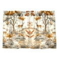 thumbnail image 7 of Yayeee Kitchen Curtains Light Filtering 27"x24" Rod Pocket Short Cafe Window Panel, Forest Pattern, 7 of 7